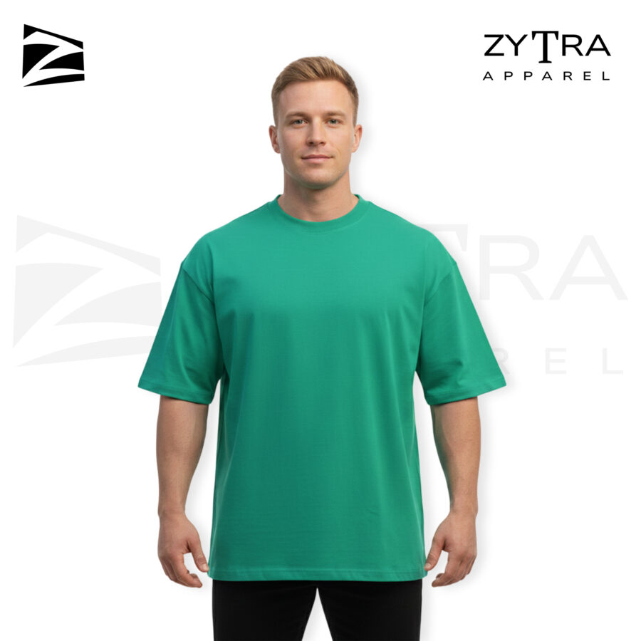 240 GSM Premium French – Green – Oversized T-shirt Unisex