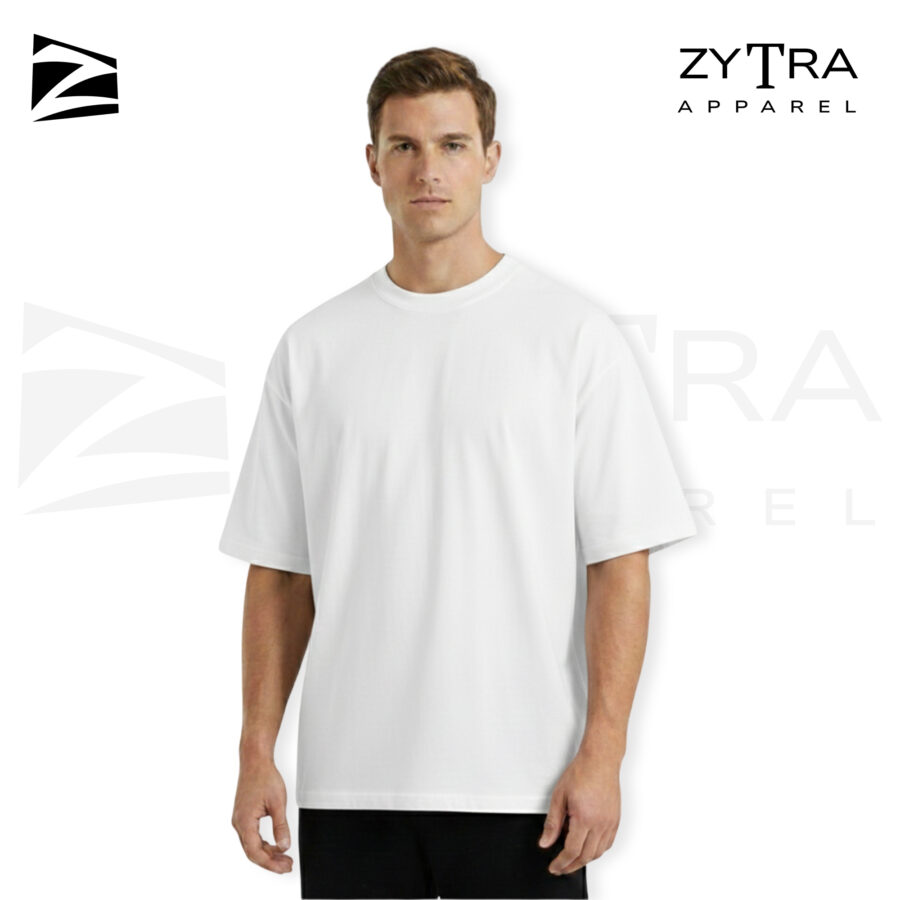 240 GSM Premium French – White – Oversized T-shirt Unisex