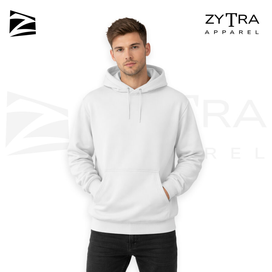 White Unisex Regular Hoddie
